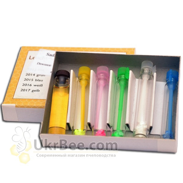Queen marking discs, 5 colours + glue, Germany
