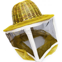 Beekeeper Hat with Metal Mesh Veil, Bamboo Hat