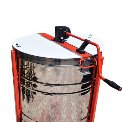4-Frame Honey Extractor. Stainless Steel. Reversible Cassettes