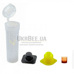 Queen rearing kit: cage, holder, base, cell cup