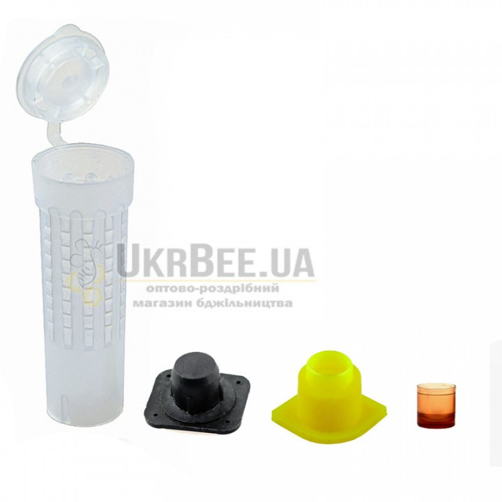 Queen rearing kit: cage, holder, base, cell cup