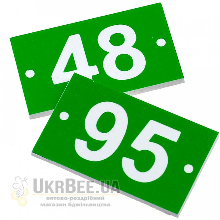 Номерки для вуликів великі (100 шт), Пвх