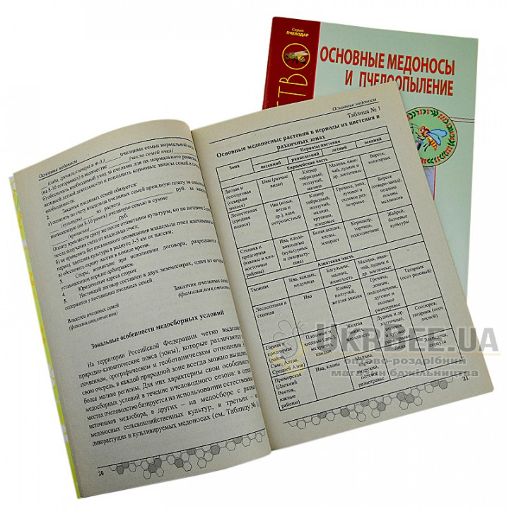 Книга «Основні медоноси і бджолоопилення»