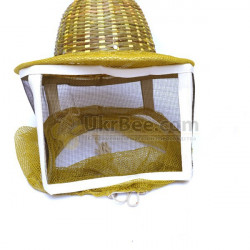 Beekeeper Hat with Metal Mesh Veil, Bamboo Hat