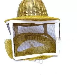 Шапка бджоляра з металевою сіткою, капелюх бамбук (мал 4)