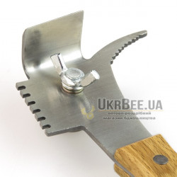 Hive tool and nail puller with frame lifter "New-Profi-270", stainless steel + wooden handle