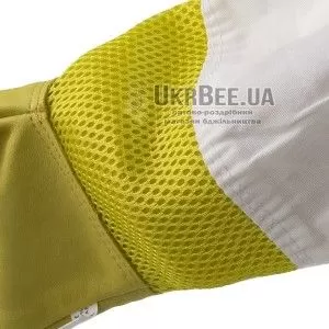 Рукавиці бджоляра жовті з вентиляцією "Air-Premium" (шкіра+сітка) мал. 4