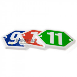 Hive Number Plates (Honeycomb, Numbers 1-100), Coloured Plastic