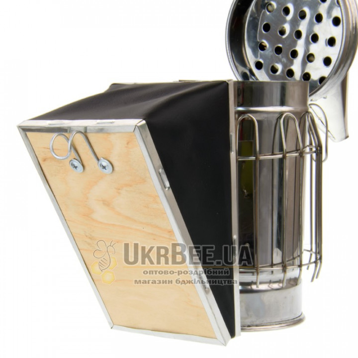 Bee smoker with burn guard (stainless steel)