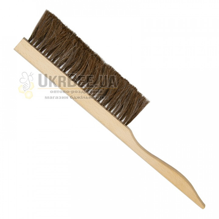 2-row bee brush, natural bristles (wooden handle), Ukraine