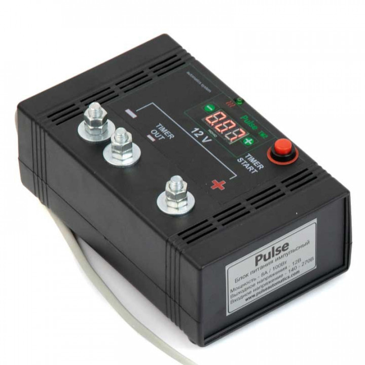"Pulse" Power Supply with Timer 12V, 100 W (3-in-1 switch-mode)