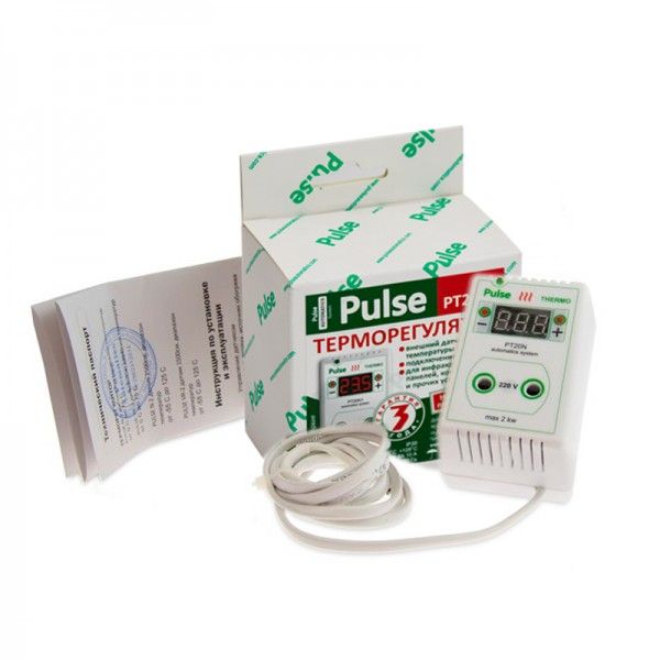 Терморегулятор для обігрівача вулика розетковий цифровий Pulse PT20N2 (мал. 1)