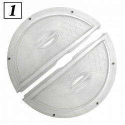 Plastic honey extractor lid with magnets