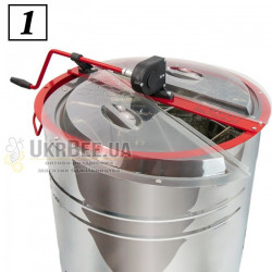 Plastic honey extractor lid with magnets
