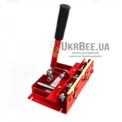 Frame hole punch with guide mechanism (single handle) for 5-hole frames + eyelets