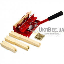 Frame hole punch with guide mechanism (single handle) for 5-hole frames + eyelets