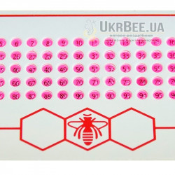 Numbered queen marking tags, Czechia