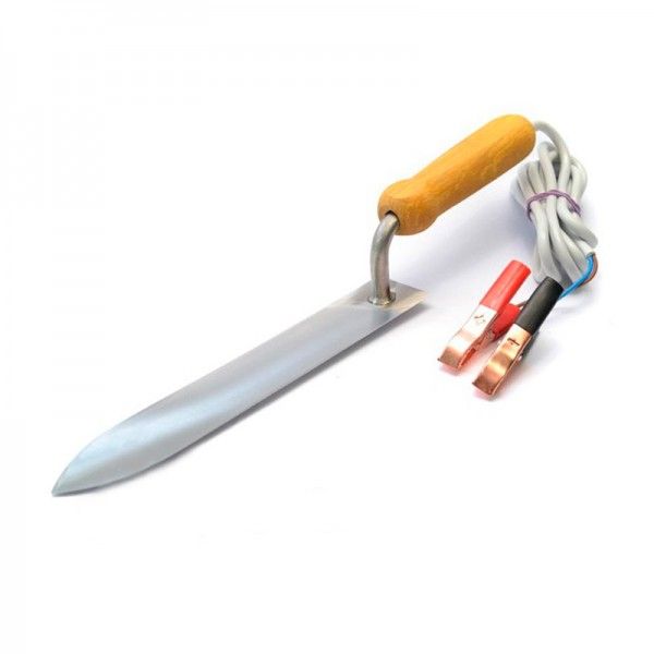 Пасечный эл.нож гуслия 12В из нержавеющей стали, 23 см