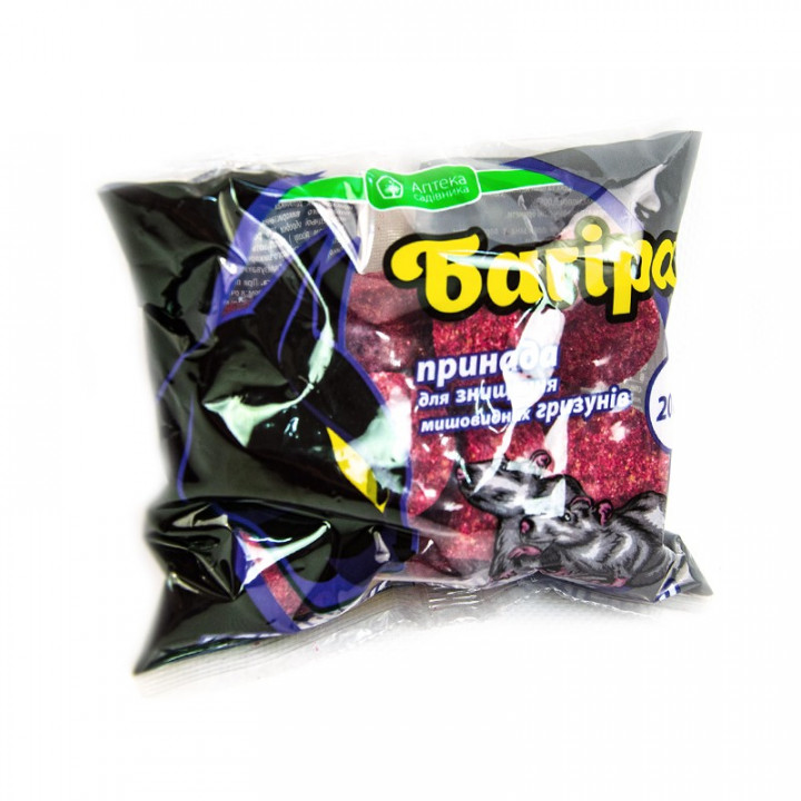"Bagira" Rodent Poison Briquette 200g, Ukravit