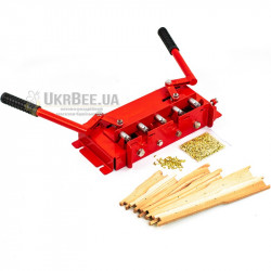 5-Hole Beekeeping Frame Punch with Guide Mechanism (Two Handles) + Eyelets