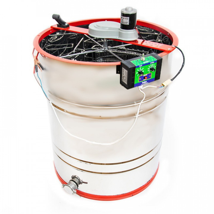 4-frame stainless steel honey extractor with PULSE RD electric drive