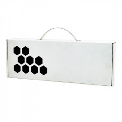 Cardboard packaging for a super frame of comb honey with handle