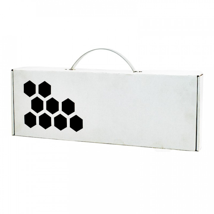 Cardboard packaging for a super frame of comb honey with handle