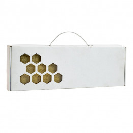 Cardboard packaging for a super frame of comb honey with handle