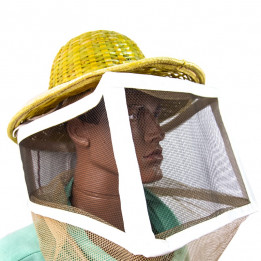 Beekeeper Hat with Metal Mesh Veil, Bamboo Hat