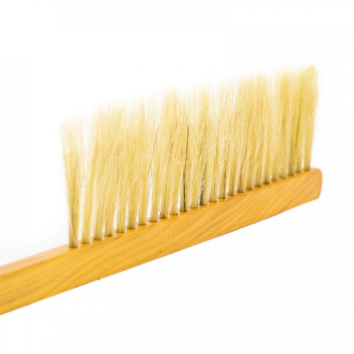 Single-row beekeeping brush, natural bristle, wooden handle, Serbia
