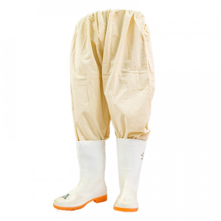 Reduced. Beekeeper trousers, white calico (size 56)