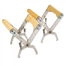 Frame Grip with Wooden Handles. Stainless Steel/UA