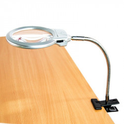 Clip-On Desk Magnifier with Light