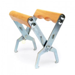 Frame Grip, Wooden Handle (Galvanised)