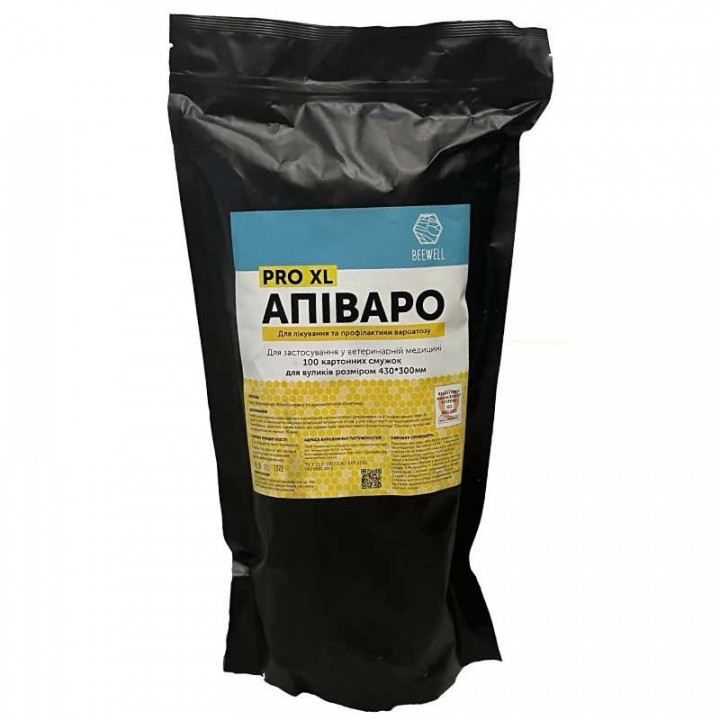 Apivaro (100 strips) for varroa control (Tau-fluvalinate) PRO XL