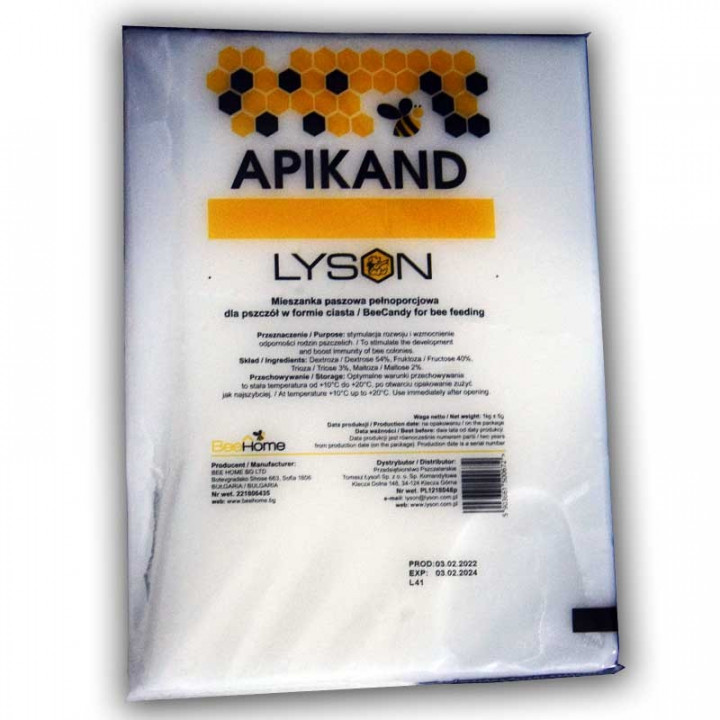 Канді Apikand BF, 1kg, LYSON (підкормка) - готове канді для бджіл (малюнок 2)