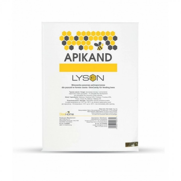 Канди Apikand BF, 1kg, LYSON (подкормка) - готовое канди для пчел (рис. 1)