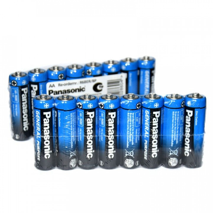 Батарейка Panasonic AA 1.5V "пальчикові" в блістерах по 8 батарейок