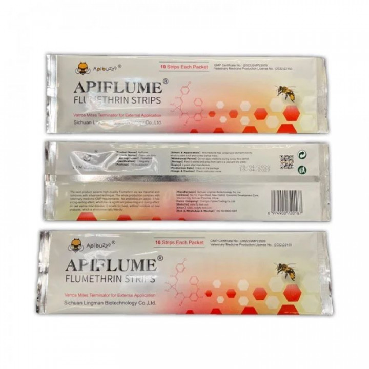APIFLUME Strips (Apiflume 10 strips for mites, Flumethrin)