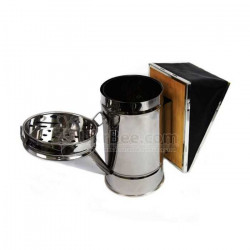Stainless Steel Bee Smoker with Faux Leather Bellows