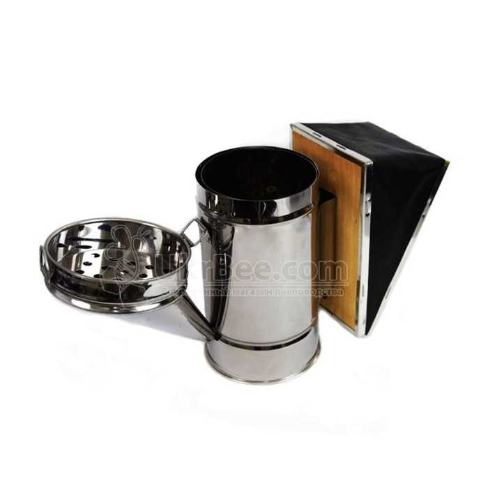 Stainless Steel Bee Smoker with Faux Leather Bellows