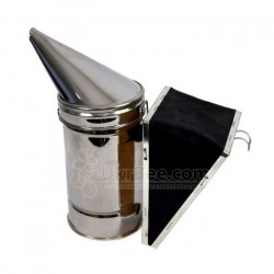 Stainless Steel Bee Smoker with Faux Leather Bellows