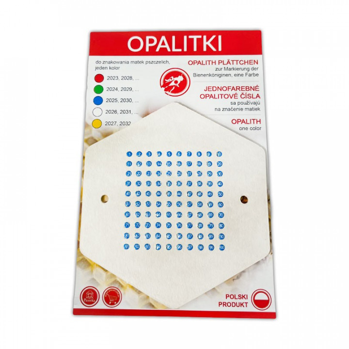 Мітки опалітові цифрові, Польща (шестигранні)
