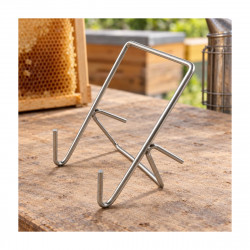 Stainless steel bucket holder for honey draining