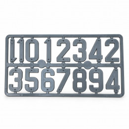 Сірі пластикові цифри для вулика в рамці на білому фоні