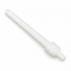 White Jenter cell cup cleaner with ribbed handle on a white background