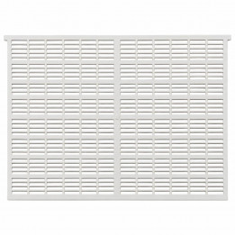 White plastic hive grid, front view on a white background